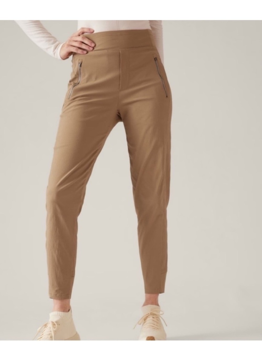 Athleta Trekkie North Jogger Hiking Big Sur Brown Pants Size 10 Petite